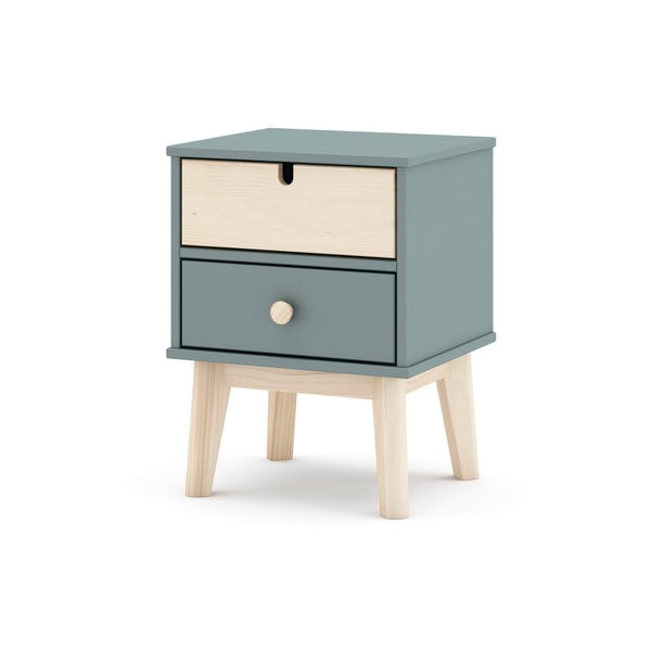 Детско нощно шкафче сиво-зелено Estefania – Marckeric-image-2
