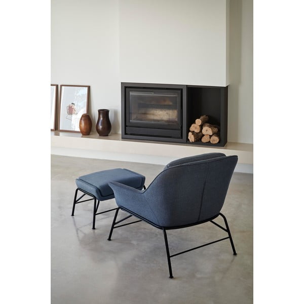 Тъмно синьо столче за крака Sadira - Teulat-image-1