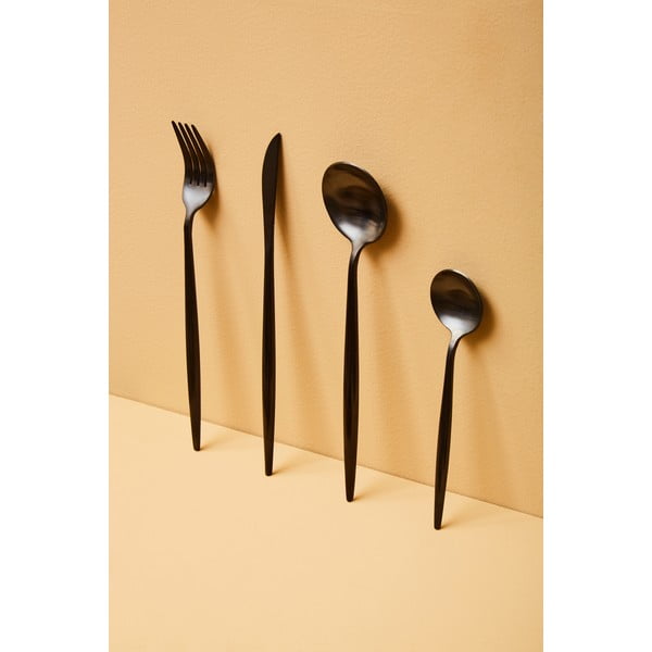 Черен прибори за хранене 16 бр. от неръждаема стомана Modern retro – Premier Housewares-image-2