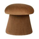 Кадифена табуретка в цвят жълта охра Hampton – House Nordic