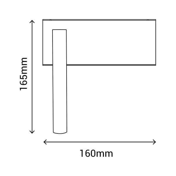 Черна стенна лампа, височина 16,5 cm Clara - SULION-image-3