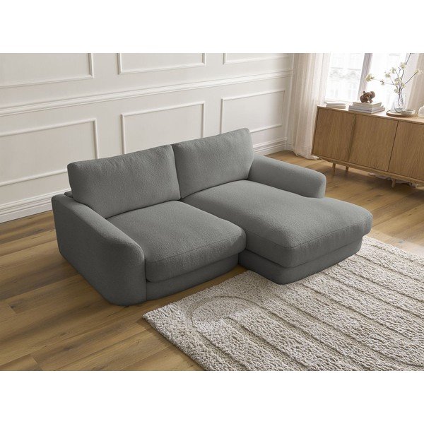 Тъмносив ъглов диван от букле (десен ъгъл) Leonore – Bobochic Paris-image-4