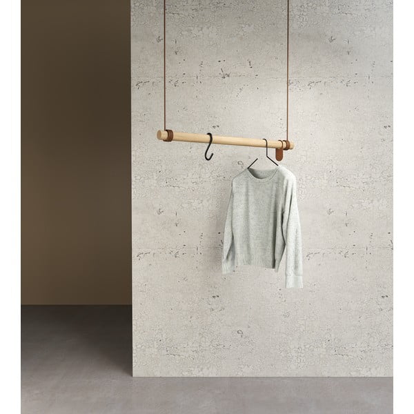 Стенна закачалка от масивен дъб в естествен цвят 80 cm Swing M – LIND DNA-image-1