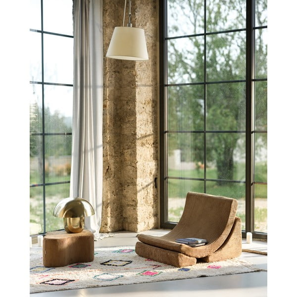 Кафяв детски пуф от рипсено кадифе Cloud – Wigiwama-image-3