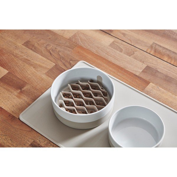 Порцеланова купа за куче ø 21,5 cm Coppa Greige M/L – MiaCara-image-1