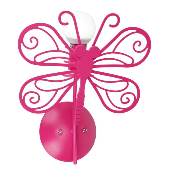 Růžové nástěnné svítidlo Light Prestige Butterfly