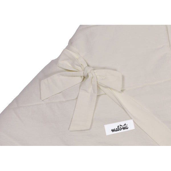 Кремаво памучно бебешко одеяло 75x75 cm - Malomi Kids-image-1