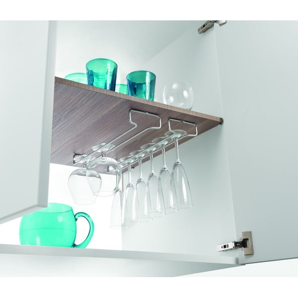 Стенни стоманени поставки за чаши за вино в комплект от 2 Rail - Metaltex-image-1