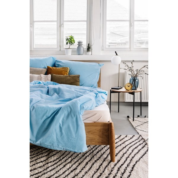 Морско синьо памучно спално бельо за двойно легло , 200 x 220 cm - Bonami Selection-image-3