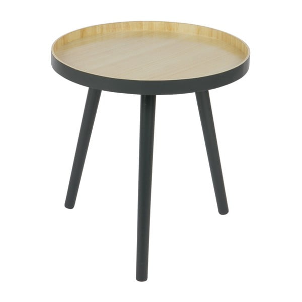 Odkládací stolek s antracitově šedou konstrukcí WOOOD Sasha, ø 41 cm