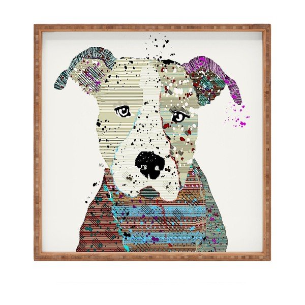 Дървена декоративна табла за сервиране Good Boy, 40 x 40 cm - Unknown