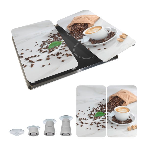 Капаци за печка 2 бр. от закалено стъкло 52x30 cm Café Aromatica – Maximex-image-2