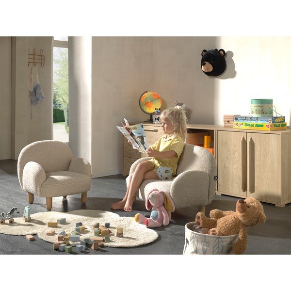 Бежов детски стол от прежда с примки от букле Rocky – Vipack-image-3