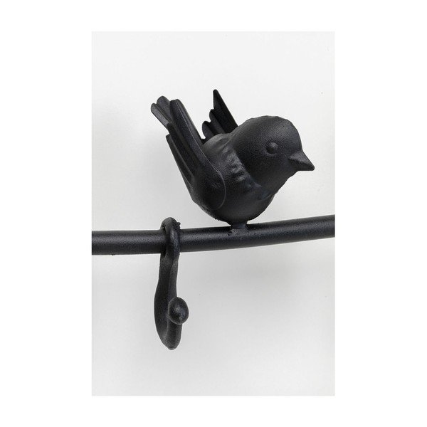 Черна метална закачалка за стена, широчина 92 cm Birds - Kare Design-image-3