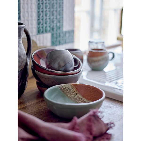 Зелено-оранжева керамична купа 572 ml Paula - Bloomingville-image-1