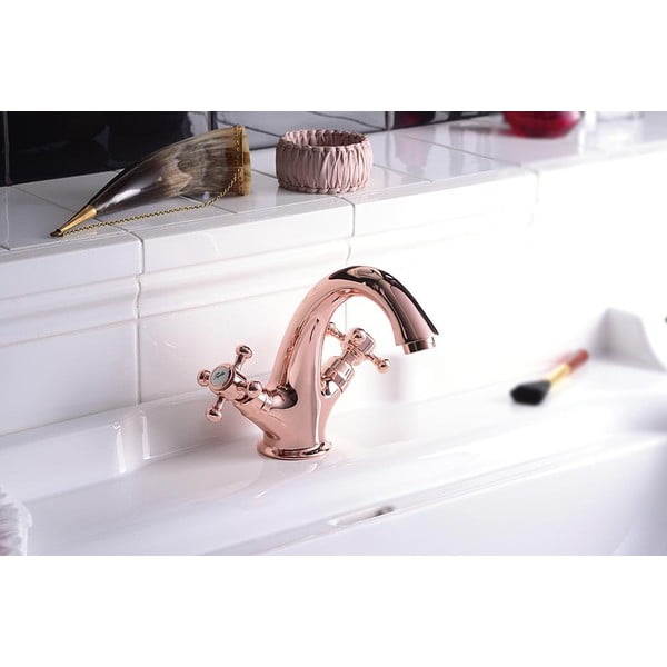 Розова стояща батерия за мивка Antea – Sapho-image-1