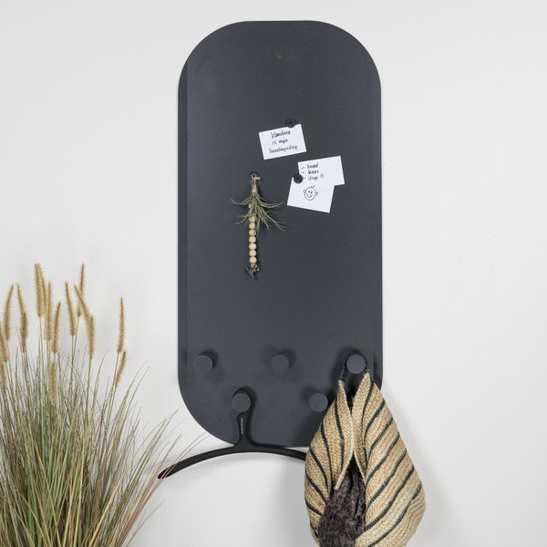 Черна метална стенна закачалка 55 cm Espen – Spinder Design-image-1