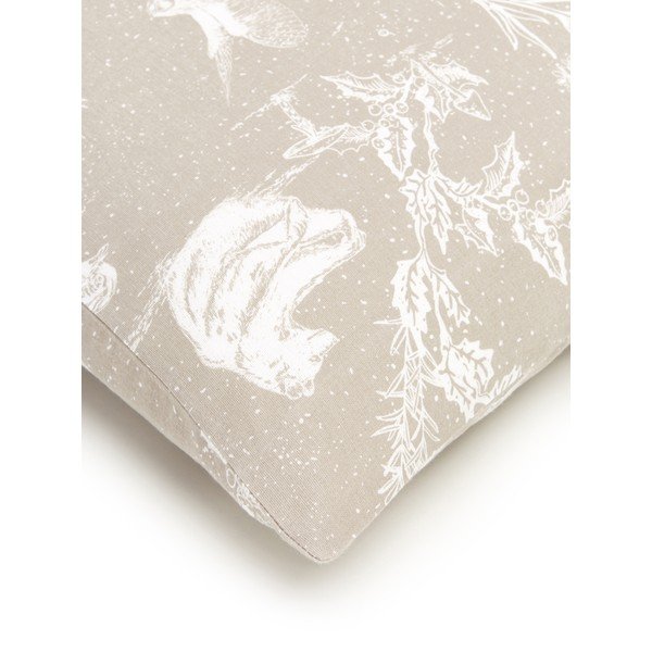 Бежово фланелено спално бельо за единично легло , 135 x 200 cm Animal Toile - Westwing Collection-image-4