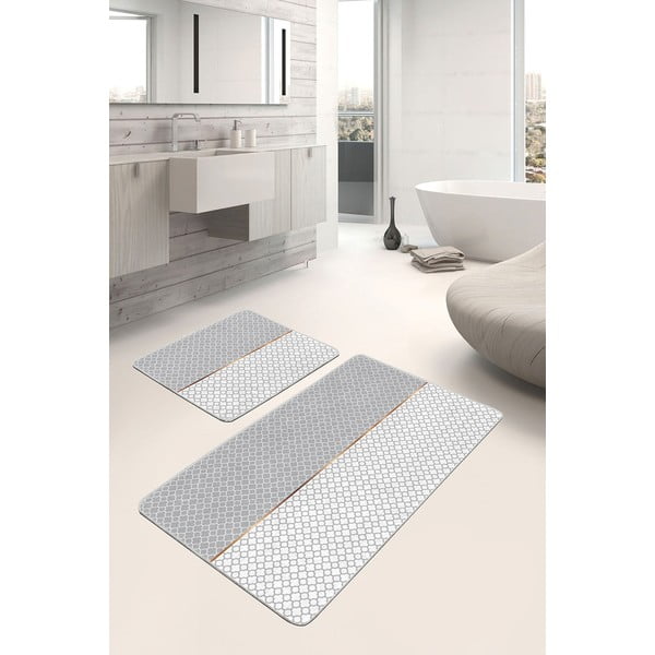 Сиви килими за баня в комплект 2 бр. 60x100 cm – Mila Home-image-2
