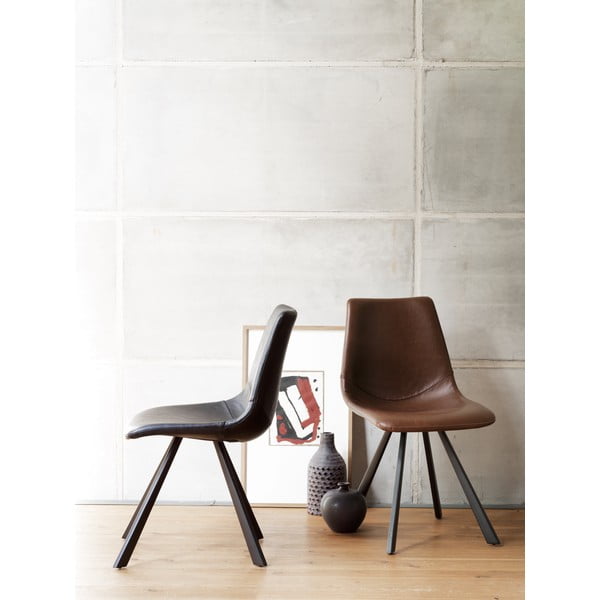 Черен трапезен стол с черни крака Alpha - Rowico-image-1