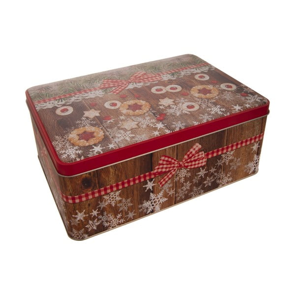 Калаена кутия с коледна шарка Коледа, 25,5 x 18 x 9,5 cm - Orion