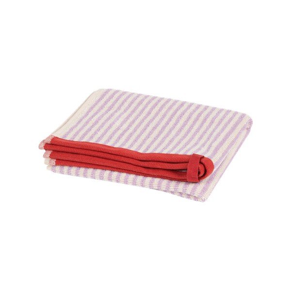Памучна кърпа от тери в цвят лавандула/кремава 50x80 cm Gobo – noo.ma