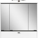 Бял шкаф за баня с огледало и осветление 79x80 cm Modesto - Germania