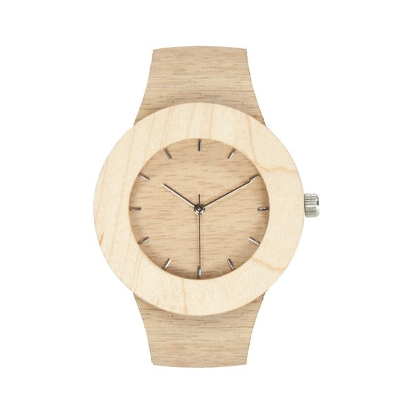 Dřevěné hodinky s hodinovými čárkami Analog Watch Co. Silverheart & Maple