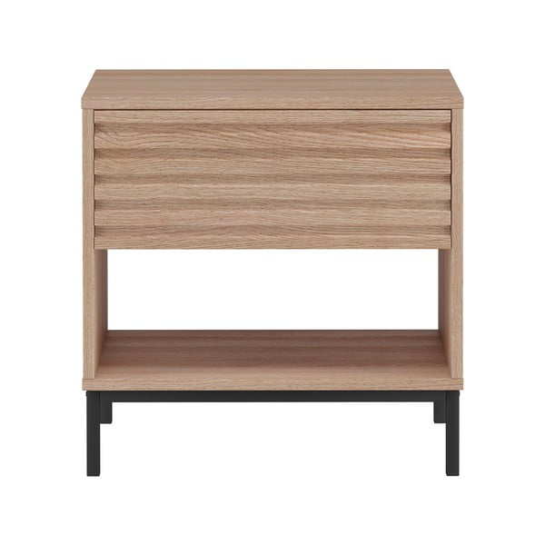 Нощно шкафче с дъбов плот в естествен цвят Celine – Støraa-image-2