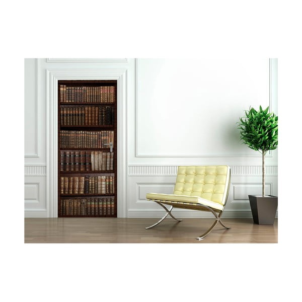 Adhezivní samolepka na dveře Ambiance Bookshelf-image-1