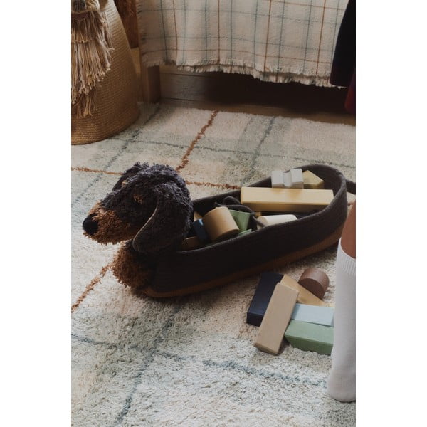 Тъмнокафява текстилна детска кошница за играчки 59x16x23 cm Sparky – Lorena Canals-image-2