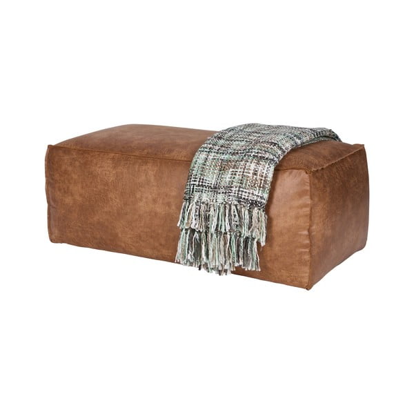 Табуретка  от изкуствена кожа в цвят кафяв коняк Rodeo – WOOOD-image-4