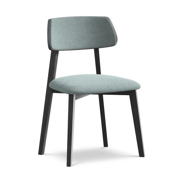 Син трапезен стол от масивна дървесина Niu – Makamii