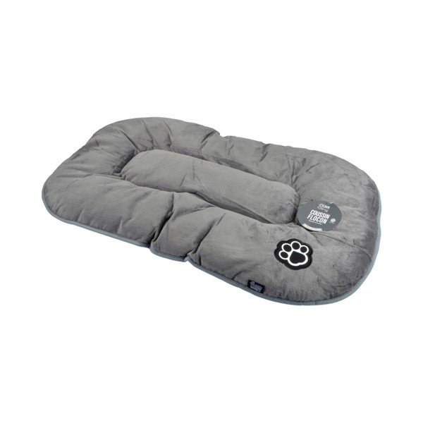 Сиво велурено легло за домашни любимци за куче 61x38 cm Flakes – Love Story-image-2