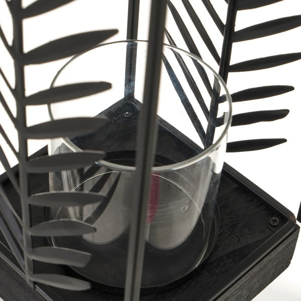 Черен метален фенер , височина 40,5 cm - Casa Selección-image-3