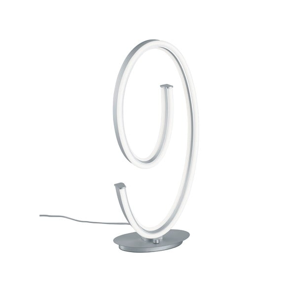 Сива LED настолна лампа с гласово управление/ управление чрез мобилно приложение с метален абажур (височина 65 cm) Ciola – CINQUE