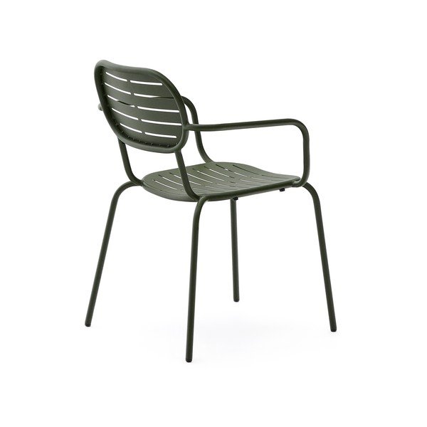Тъмнозелен градински стол метален Brai – Kave Home-image-4