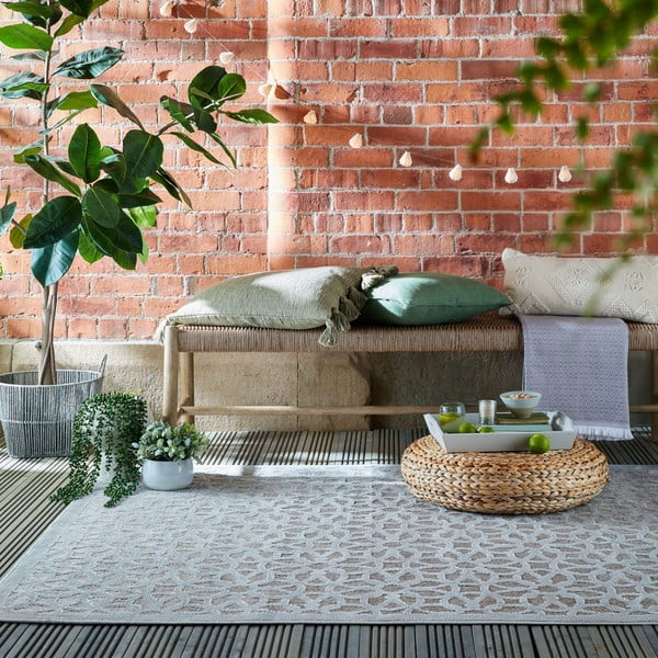 Сив външен килим 230x160 cm Argento - Flair Rugs-image-1