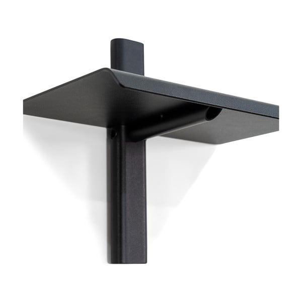 Черен метален стенен рафт 28 cm Hola – Spinder Design-image-2