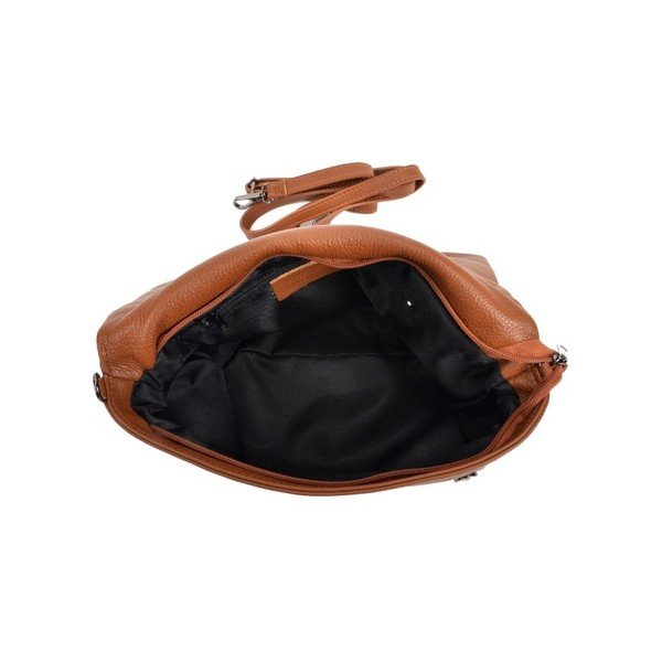 Коняк кафява кожена чанта за кръст Roberta M Elisa - Roberta M-image-3