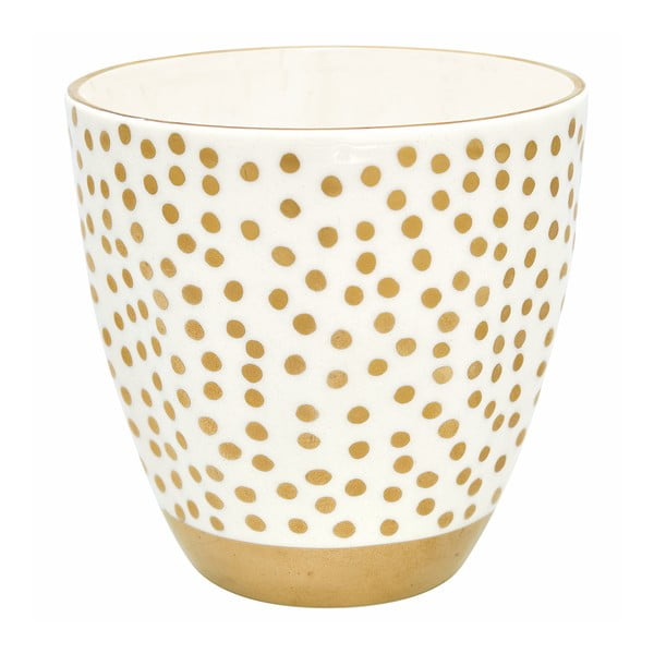 Бяла чаша със златни точки Dot - Green Gate