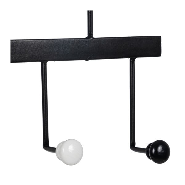 Черна метална стенна закачалка – Ixia-image-4
