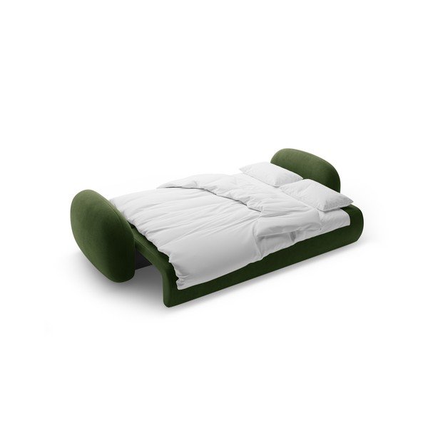 Зелен кадифен сгъваем/с място за съхранение диван 262 cm Tonale – Cosmopolitan Design-image-4