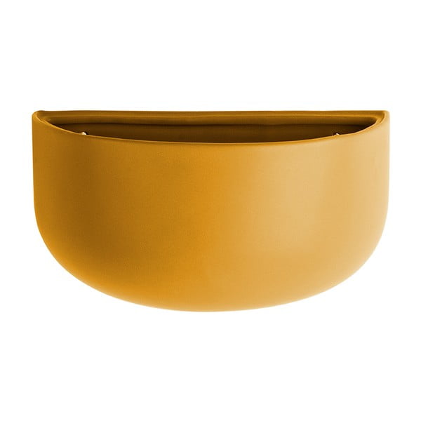 Матово жълто охра керамично гърне за стена Nest Oval - PT LIVING-image-1