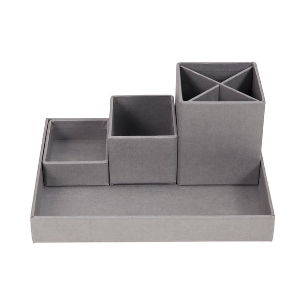 Сив органайзер за бюро за писане от 4 части Lena - Bigso Box of Sweden-image-2