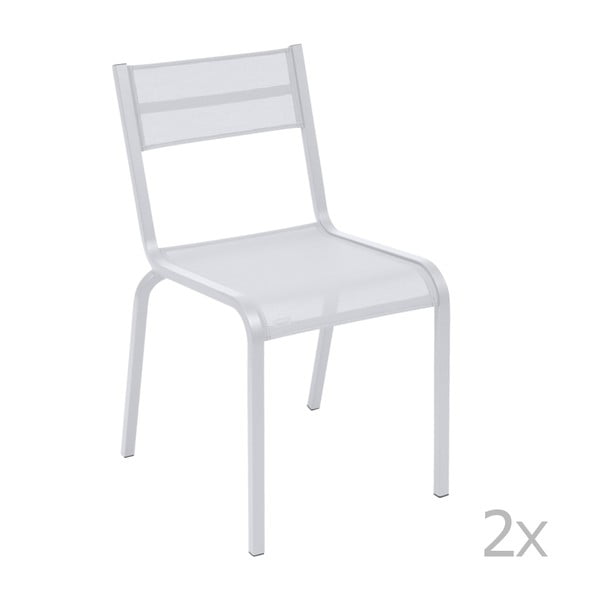 Комплект от 2 бели метални градински стола Oléron - Fermob