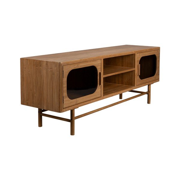 Бамбукова маса за телевизор в естествен цвят 150x55x40 cm Caroun – Dutchbone-image-3