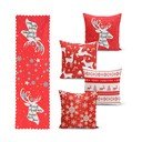 Комплект от 4 коледни калъфки за възглавници и покривка за маса Joy - Minimalist Cushion Covers
