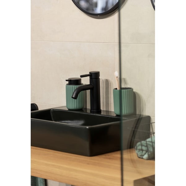 Зелена керамична чаша за четки за зъби Belluno - Wenko-image-1