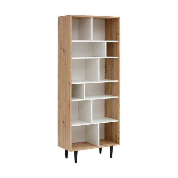Бяла етажерка за книги в дъб 70x176 cm Legro - Støraa-image-1